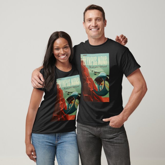 Mars Olympus Mons Höchstes Vulkansolarsystem T-Shirt (Unisex)