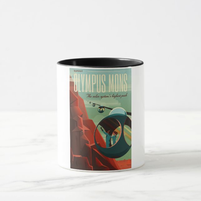 Mars Olympus Mons Höchstes Vulkansolarsystem Tasse (Zentrum)