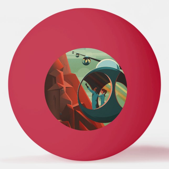 Mars Olympus Mons Höchstes Vulkansolarsystem Tischtennisball (Vorderseite)