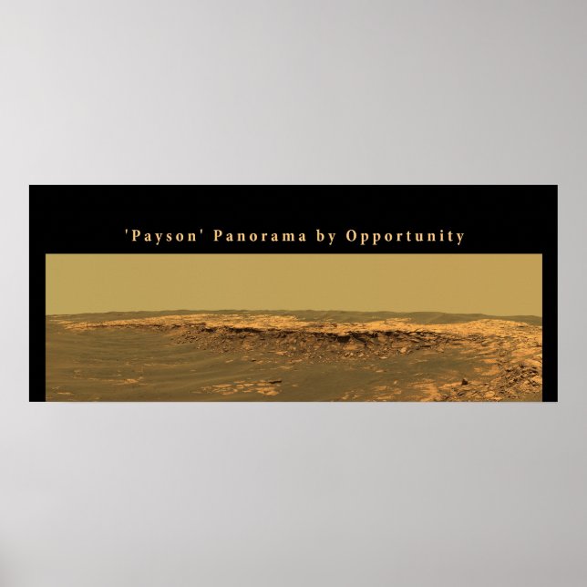Mars "Payson" Panorama von Opportunity Poster (Vorne)