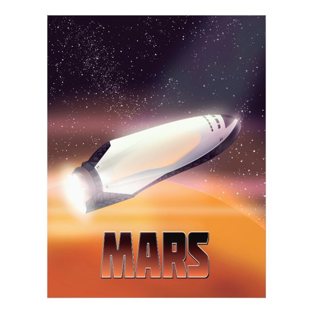 Mars-Plakat Fotodruck (Vorne)