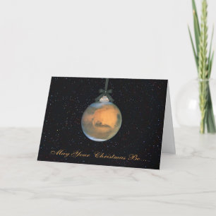 Mars Planet Weihnachtskarte Feiertagskarte