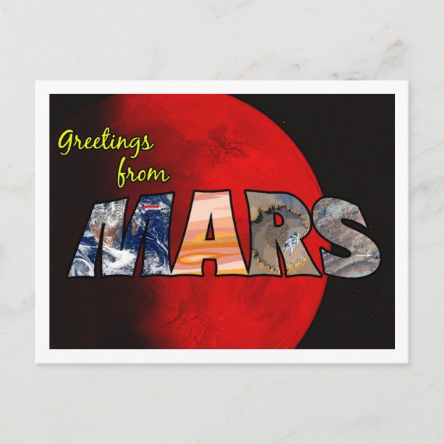 MARS POSTCARD POSTKARTE (Vorderseite)