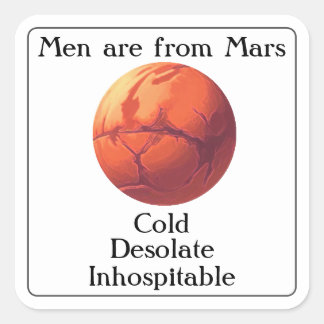 Mars Quadratischer Aufkleber