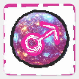 Mars Quadratischer Aufkleber