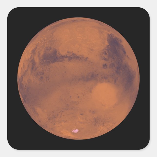 Mars Quadratischer Aufkleber (Vorderseite)