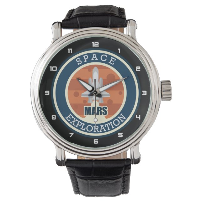 Mars / Raumforschung Armbanduhr (Vorderseite)