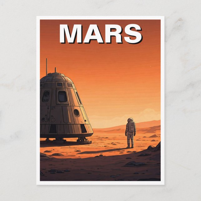 Mars reisen postkarte (Vorderseite)
