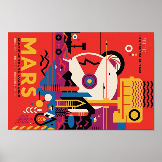 Mars Reiseplakat Poster (Vorne)