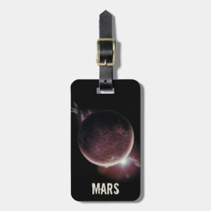 Mars Roter Planet 3d Universum Illustration Gepäckanhänger