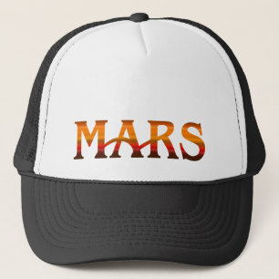 MARS-ROTER TEXT allein - Hut Truckerkappe