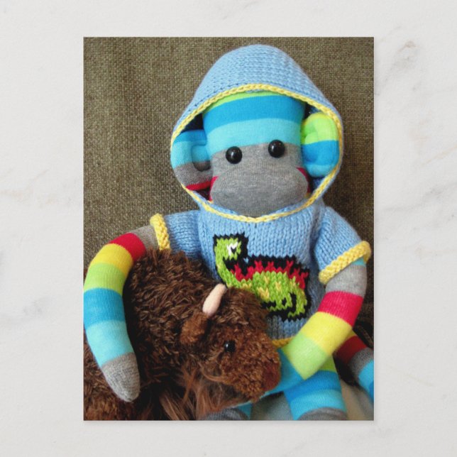 Mars Sock Monkey Post Card - Jed Postkarte (Vorderseite)