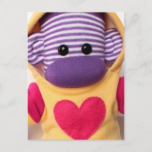 Mars Sock Monkey Post Card - Lauren Postkarte