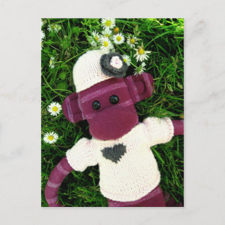 Mars Sock Monkey Post Card - Stella Postkarte