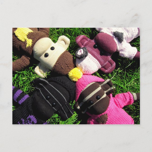 Mars Socken-Post-Karte Postkarte (Vorderseite)