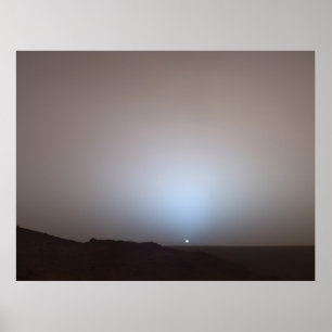 Mars-Sonnenuntergang vom Geist an Gusev Krater Poster
