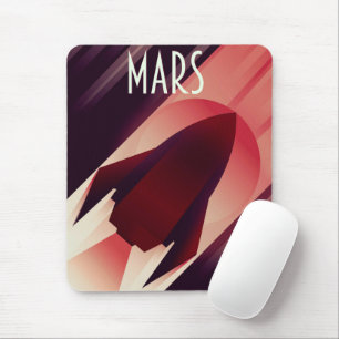 Mars Starship Art Deco Art Collection Mousepad