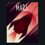 Mars Starship Art Deco Art Collection Poster<br><div class="desc">Mars Starship Art Deco Space Art Weltraumkunst Reiseplakat.</div>