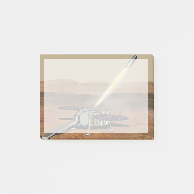 Mars starten aus den Mars. Post-it Klebezettel (Vorderseite)