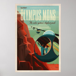 Mars-Tourismusplakat für Olympus Mons Poster