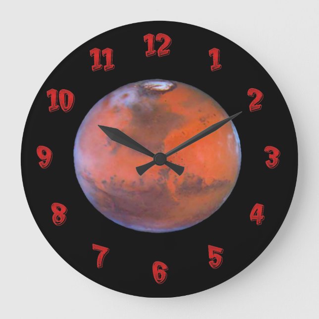Mars Uhr. Große Wanduhr (Vorderseite)