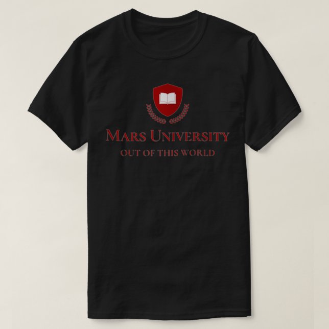Mars University Mars Athletics Occupy Mars Zip T-Shirt (Design vorne)
