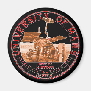 Mars University of Red Orange Black Logo Magnet