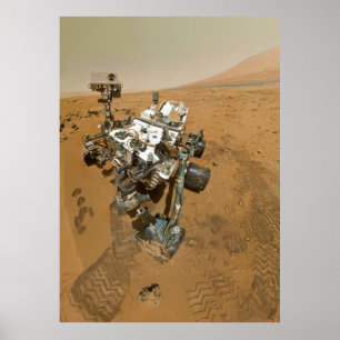 Mars-Vagabund-Neugier bei Rocknest Poster
