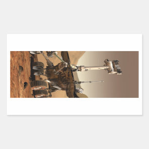 Mars-Vagabund Rechteckiger Aufkleber