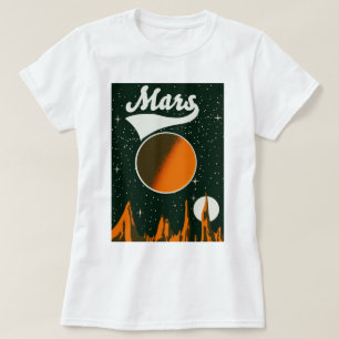 Mars Vintage Weltraumkunst T-Shirt