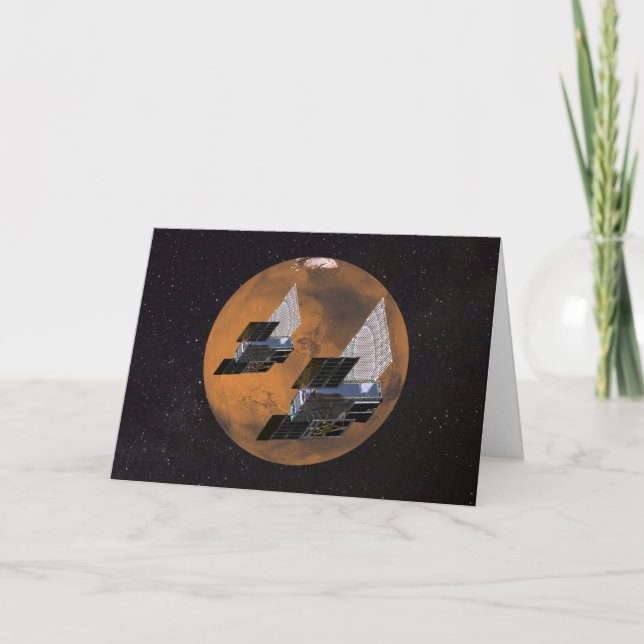 Mars von MarCO CubeSats kubiert Karte (Vorderseite)