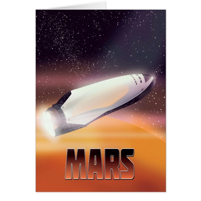 Mars Weltraumplakat (Vorne)