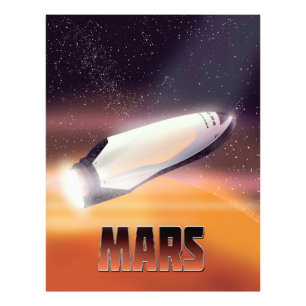 Mars Weltraumplakat Fotodruck