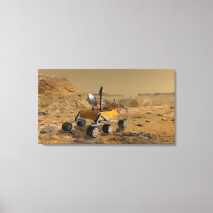 Mars-Wissenschafts-Labor reist nahe einer Schlucht Leinwanddruck