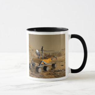 Mars-Wissenschafts-Labor reist nahe einer Schlucht Tasse