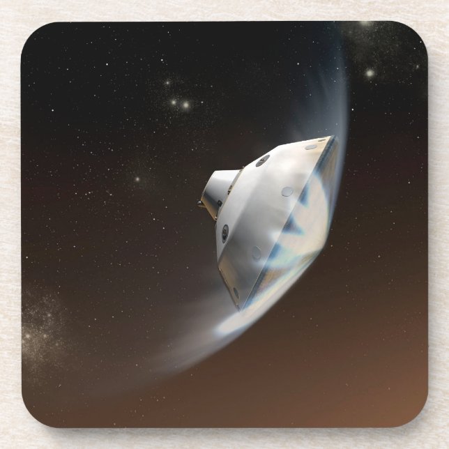 Mars Wissenschaftslabor Aeroshell Kapsel 2 Getränkeuntersetzer (Vorderseite)