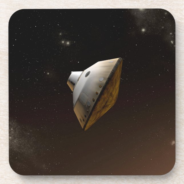 Mars Wissenschaftslabor Aeroshell Kapsel Getränkeuntersetzer (Vorderseite)