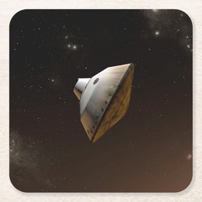 Mars Wissenschaftslabor Aeroshell Kapsel Rechteckiger Pappuntersetzer (Vorderseite)