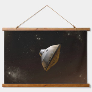 Mars Wissenschaftslabor Aeroshell Kapsel Wandteppich Mit Holzrahmen