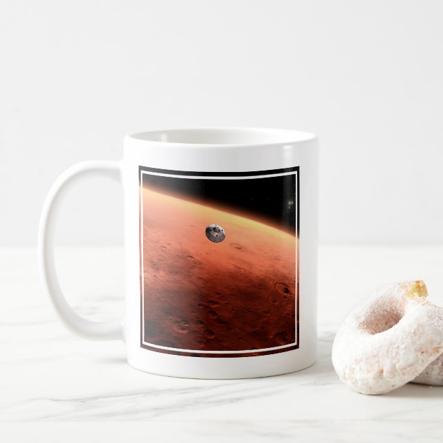 Mars Wissenschaftslabor nähernde Mars. Kaffeetasse (Mit Donut)
