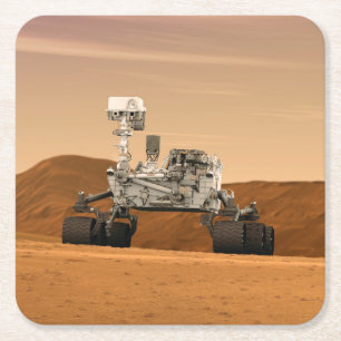 Mars Wissenschaftslabor Neugier Rover. 2 Rechteckiger Pappuntersetzer