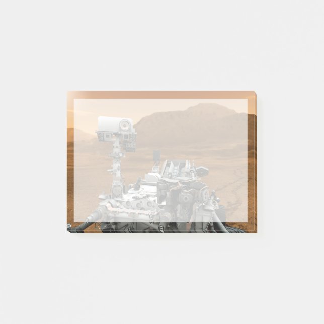 Mars Wissenschaftslabor Neugier Rover. 3 Post-it Klebezettel (Vorderseite)