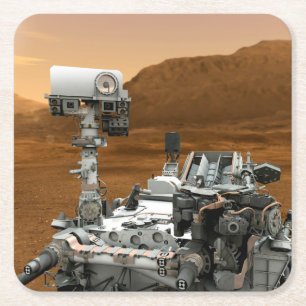 Mars Wissenschaftslabor Neugier Rover. 3 Rechteckiger Pappuntersetzer
