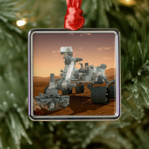 Mars Wissenschaftslabor Neugier Rover. 4 Ornament Aus Metall