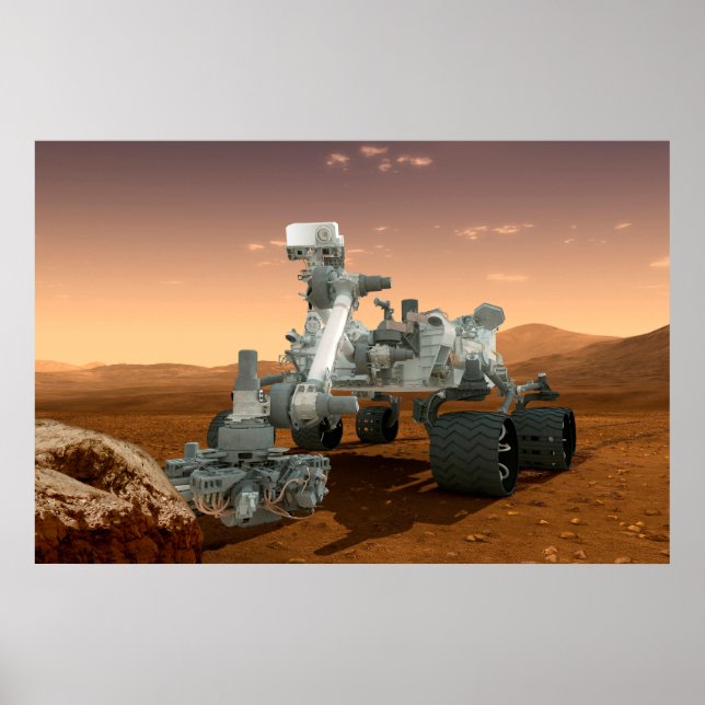 Mars Wissenschaftslabor Neugier Rover. 4 Poster (Vorne)