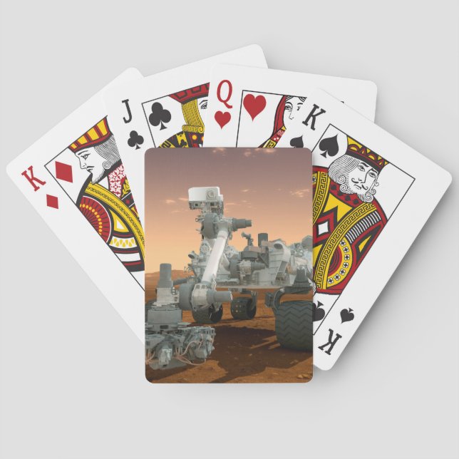 Mars Wissenschaftslabor Neugier Rover. 4 Spielkarten (Rückseite)
