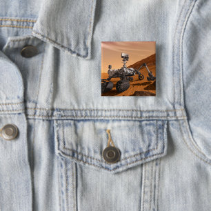 Mars Wissenschaftslabor Neugier Rover. Button