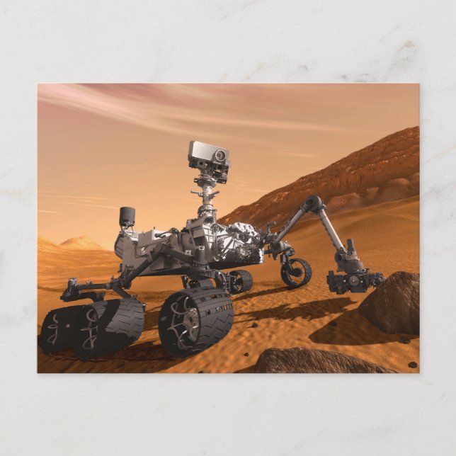 Mars Wissenschaftslabor Neugier Rover. Postkarte (Vorderseite)