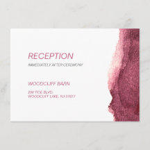 Marsala bemalt Moderner einfacher Hochzeitsempfang