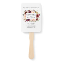 Marsala Bortered Wedding Program